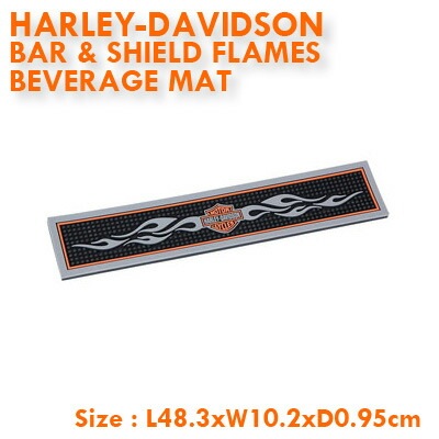HARLEY-DAVIDSON ハーレーダビッドソン グラスマット HDL-18500 アメリカ雑貨 アメリカン雑貨フレーム（炎）柄のバーマット！