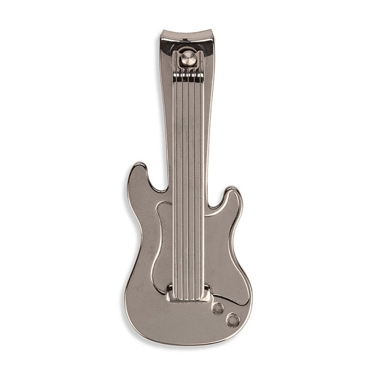 【メール便発送】爪切り ギター ネイル クリッパー ステンレススチール製 約3.2×8.3cm オシャレ 頑丈 コンパクト KIKKERLAND KMN93ギターモチーフの爪切り Guitar Nail Clipper 