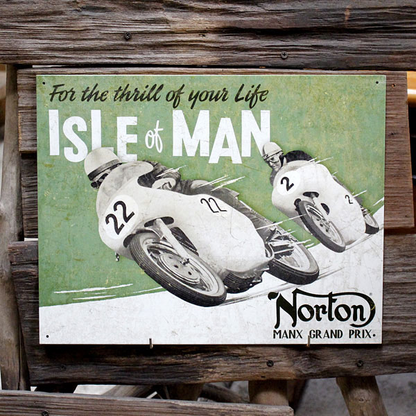 メタルサイン 「ノートン Isles of Man」 #1704 Norton ブリキ看板