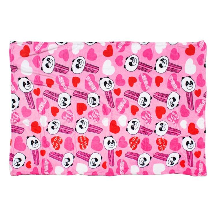 フリースブランケット（L） PETZ ペッツ PANDA 100×140cm マイクロファイバー素材 アウトドアブランケット 毛布 ひざ掛け キャラクター柄 アメリカン雑貨 デッドストック