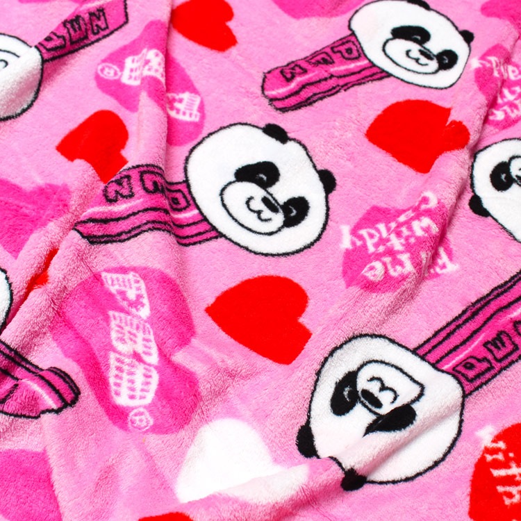 フリースブランケット（L） PETZ ペッツ PANDA 100×140cm マイクロファイバー素材 アウトドアブランケット 毛布 ひざ掛け キャラクター柄 アメリカン雑貨 デッドストック