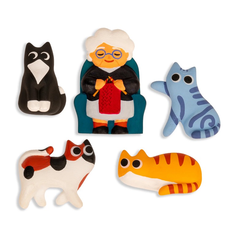 猫型マグネット 8個入り Keio Scratch Library 猫型マグネット 8個入り Keio Scratch Library