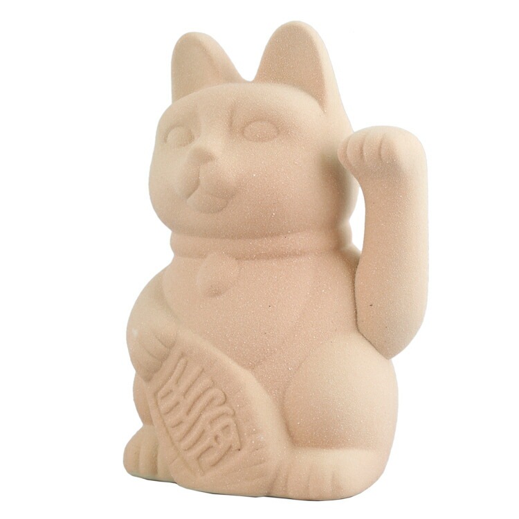 花びん DOIY フラワーベース Neko アプリコット W13×D10×H19.5cm 620g ドーイ スペイン 招き猫 陶器製