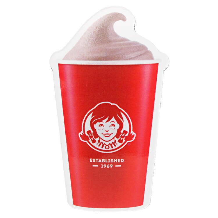 【メール便発送】Wendy's ウエンディーズ マグネット FROSTY 高さ7.7×幅4.5cm PVC製  磁石 冷蔵庫 アメリカン雑貨