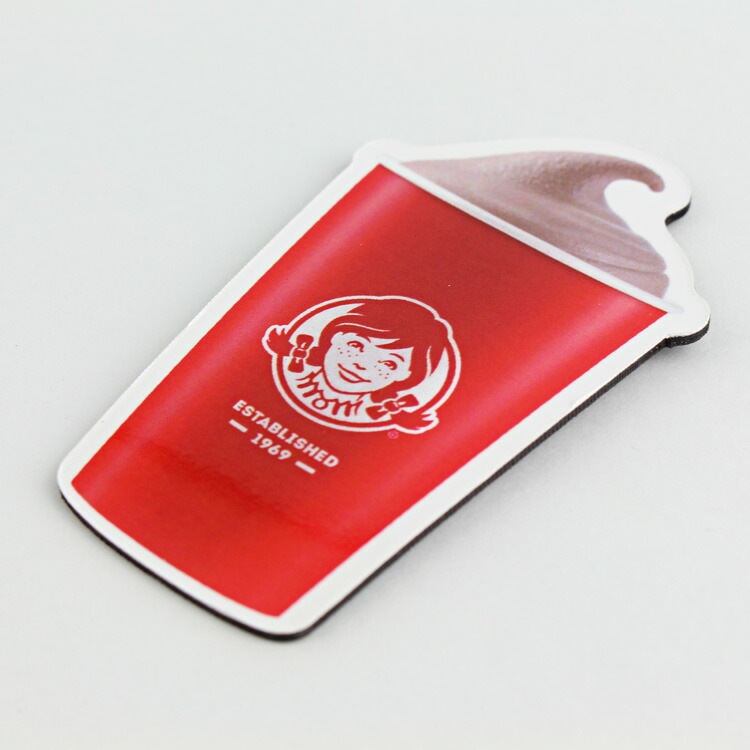 【メール便発送】Wendy's ウエンディーズ マグネット FROSTY 高さ7.7×幅4.5cm PVC製  磁石 冷蔵庫 アメリカン雑貨
