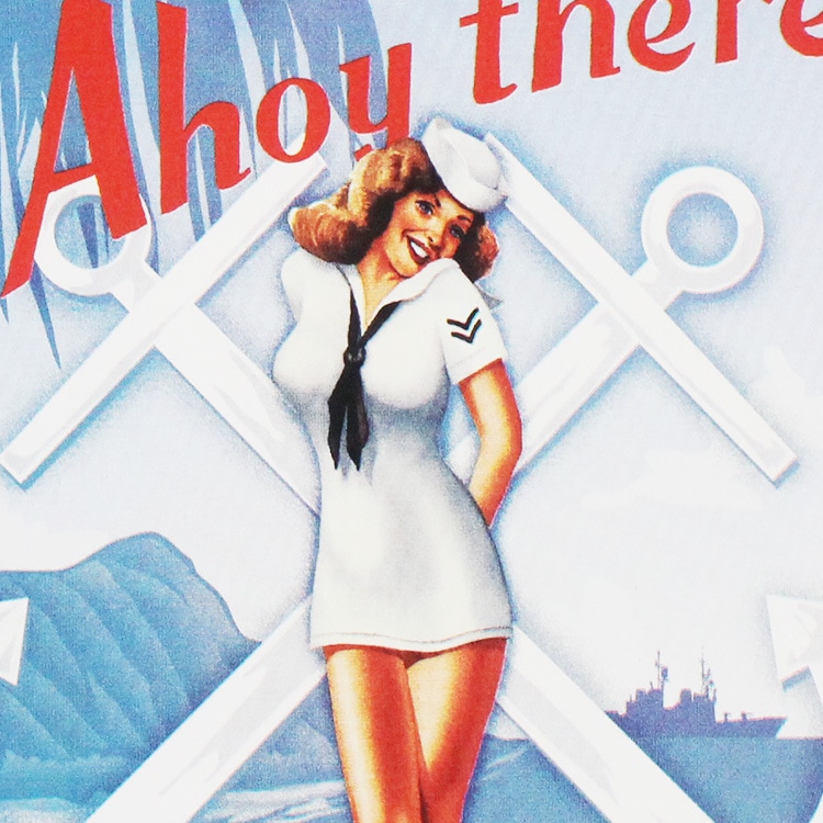 メタルサイン Ahoy There Join The NAVY 縦42×横29.5cm アメリカ製