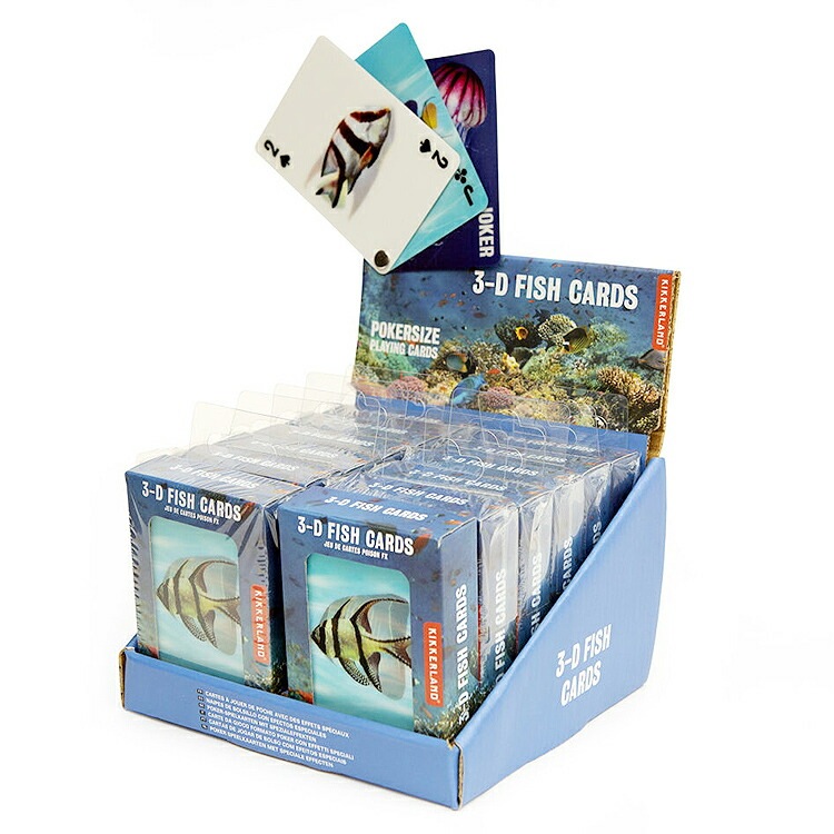 トランプ KIKKERLAND 3D Fish Cards 3Dフィッシュカード PET 紙 W6.5