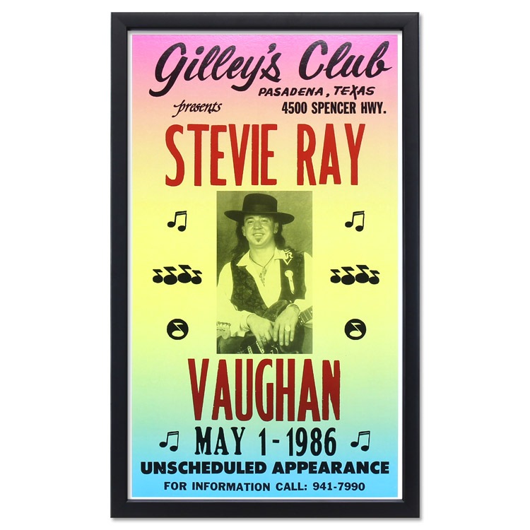 額入りバンドポスター スティーヴィー・レイ・ヴォーン MAY 1 1986