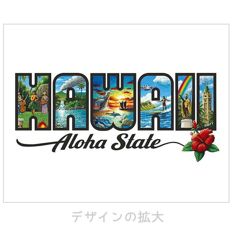 キャンバストート アイランドヘリテージ 「HAWAII ALOHA STATE」 by EDDY Y ISLAND HERITAGE トートバッグ ハワイアン雑貨 アメリカ雑貨 アメリカン雑貨