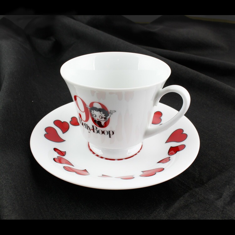 カップ＆ソーサー ベティ・ブープ 90周年記念 脚つきカップ BT-C&S-001 BETTY BOOP アニバーサリー 陶器 日本製 アメリカン雑貨