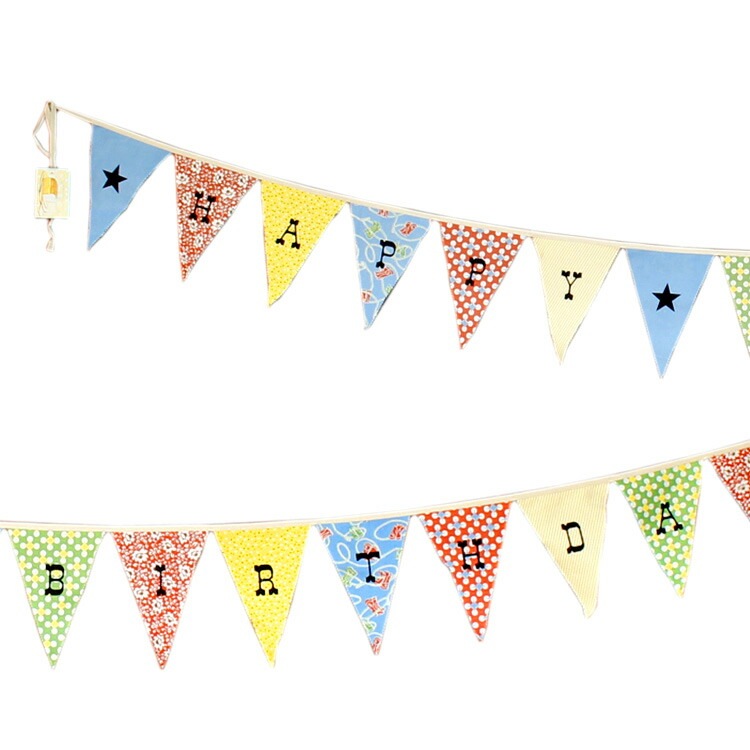 DETAIL バナー ”HAPPY BIRTHDAY” ガーランド W17×H23cm(全長330cm+ひも70cm) moda home / U.S.A.