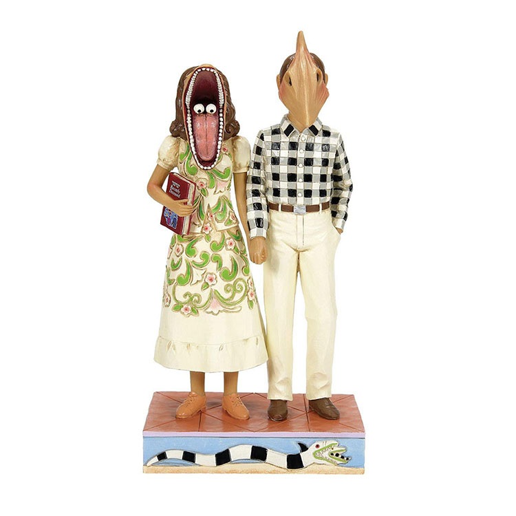 フィギュア クアダム＆バーバラ スケアリーマスク 19.5cm 映画 置物 コレクション enesco JIM SHORE【メーカー直送】【同梱不可】【あす楽不可】【代引き不可】