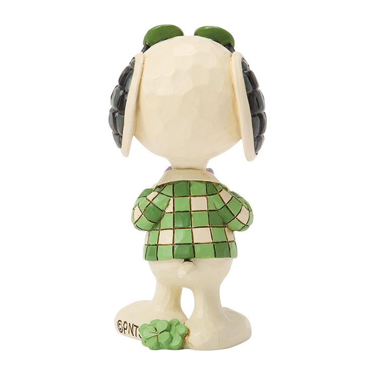 置物 フィギュア SNOOPY スヌーピー シャムロックグラス ミニ 高さ8.1cm レジン製 スヌーピー インテリア小物  enesco Peanuts JIM SHORE【メーカー直送】【同梱不可】【あす楽不可】【代引き不可】