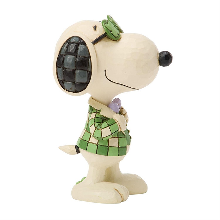 置物 フィギュア SNOOPY スヌーピー シャムロックグラス ミニ 高さ8.1
