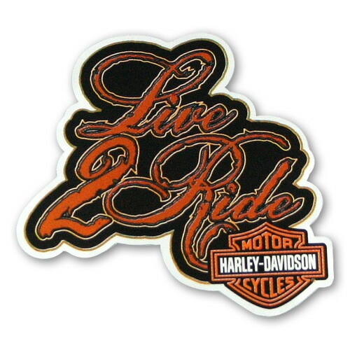 【メール便発送】ステッカー バンパーデカール HARLEY-DAVIDSON ハーレーダビッドソン ステッカー（Live 2 Ride） HDS-407 アメリカン雑貨　
