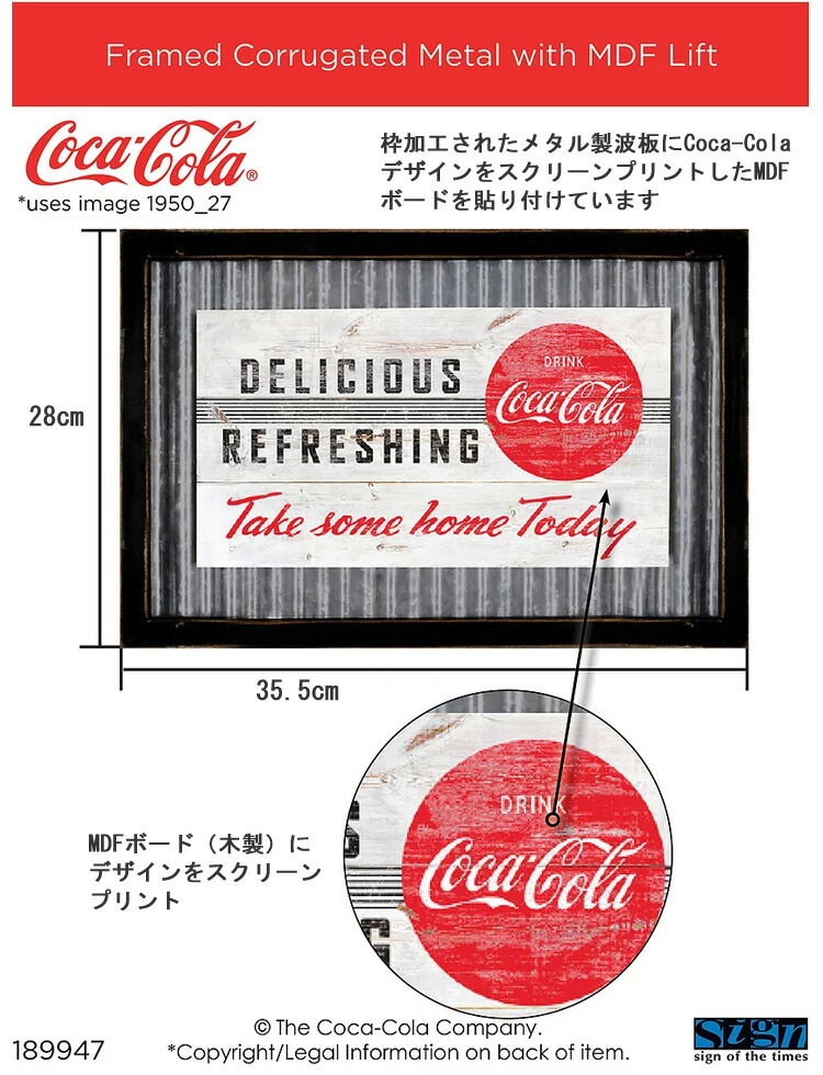 未使用】コカ・コーラ看板 木製の額入り｜Yahoo!フリマ（旧