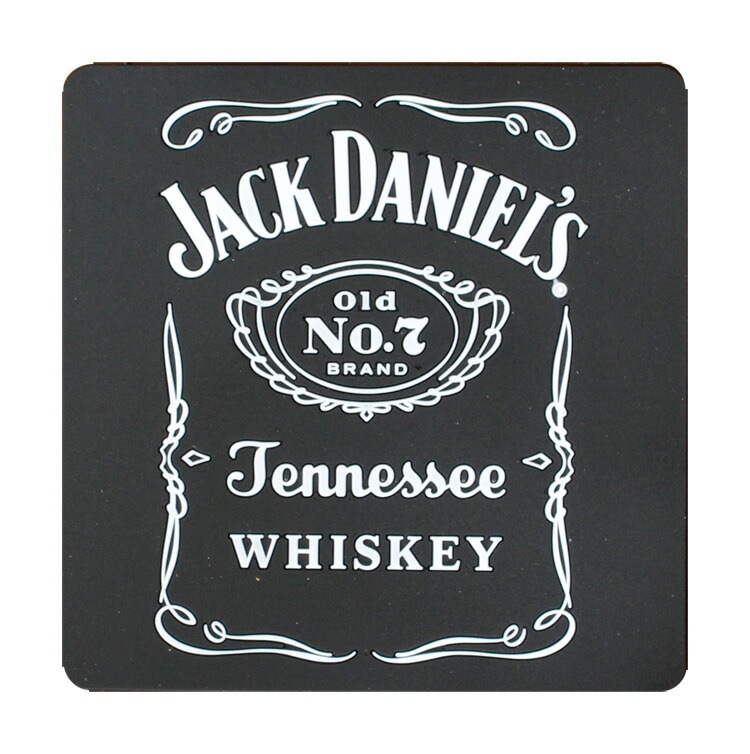 【メール便発送】 ラバー製 コースター ジャックダニエルズ Jack Daniel's 2枚セット パーティ バーグッズ アメリカ雑貨 アメリカン雑貨　