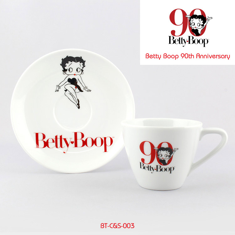 カップ＆ソーサー ベティ・ブープ 90周年記念 ティーカップ BT-C&S-003 BETTY BOOP アニバーサリー 陶器 日本製 アメリカン雑貨
