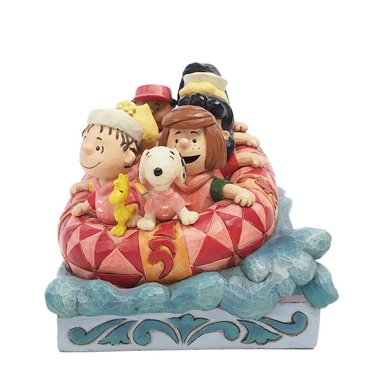 置物 フィギュア SNOOPY ピーナッツギャング ラフティング 高さ14cm