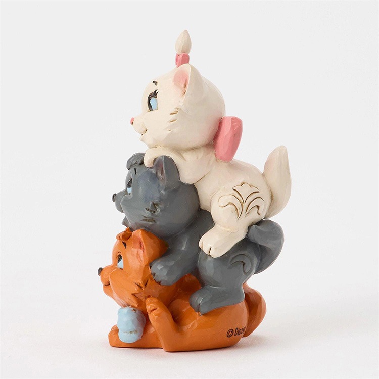 フィギュア おしゃれキャット スタックド ミニ 約9.5cm enesco Disney Traditions マリー レジン製 人形 置物【メーカー直送】【同梱不可】【あす楽不可】【代引き不可】