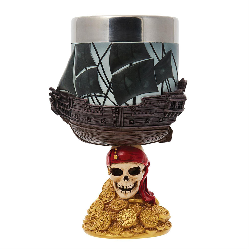 置物 パイレーツ・オブ・カリビアン ゴブレット 19cm enesco Disney Showcase インテリア小物 ストーンレジン ステンレススチール製【メーカー直送】【同梱不可】【あす楽あすつく翌日配送不可】【代引き不可】