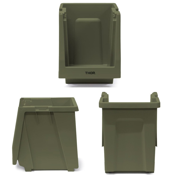  カスタマイズ可能な収納棚本体パーツ。 THOR STACKING SHELF CONTAINER 20L スタッキングシェルフコンテナー 20L オリーブ 本体 収納 コンテナ 大容量 人気 TRUST アメリカン雑貨