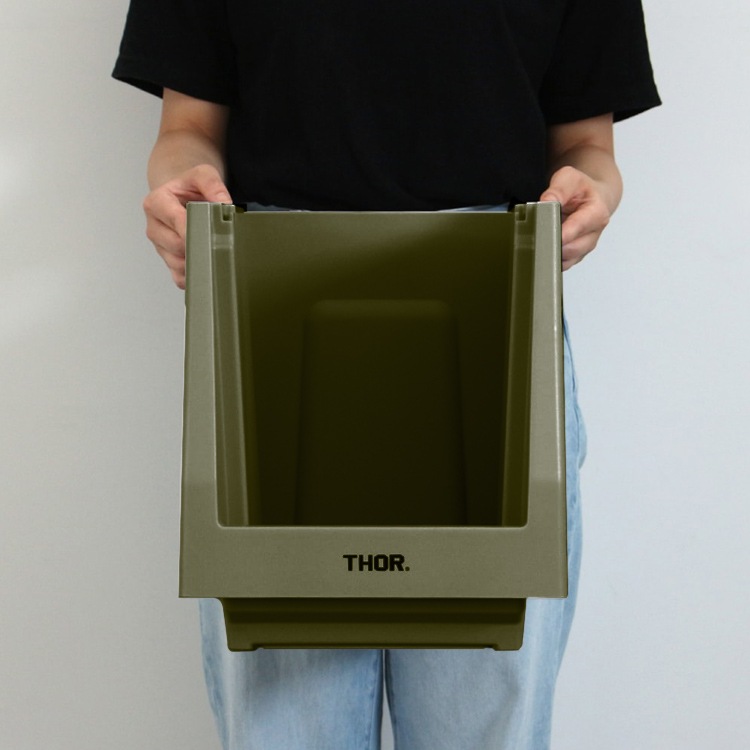  カスタマイズ可能な収納棚本体パーツ。 THOR STACKING SHELF CONTAINER 20L スタッキングシェルフコンテナー 20L オリーブ 本体 収納 コンテナ 大容量 人気 TRUST アメリカン雑貨