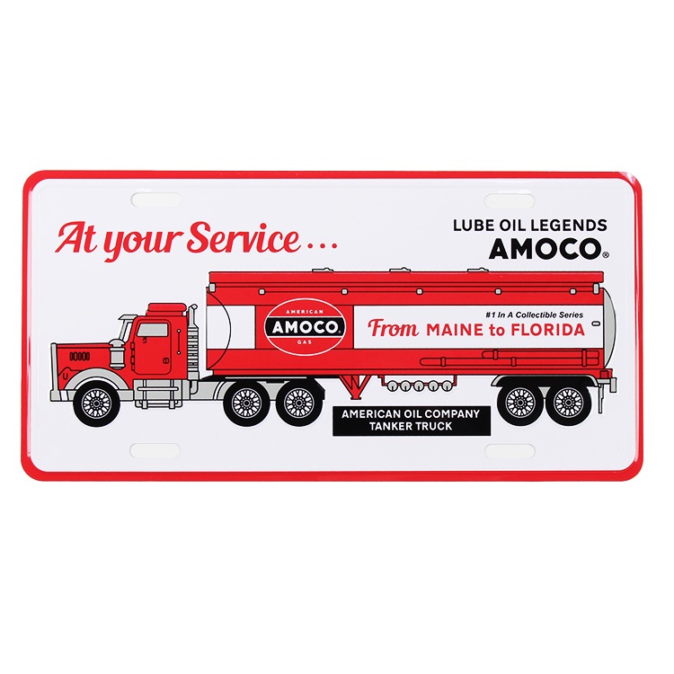 【メール便発送】CMプレート AMOCO - TRUCK CMP-149 縦15.3×横30.3cm ナンバープレート型 インテリア 看板 アルミ製 アメリカン雑貨飾るだけでかっこいい アメリカンプレート。