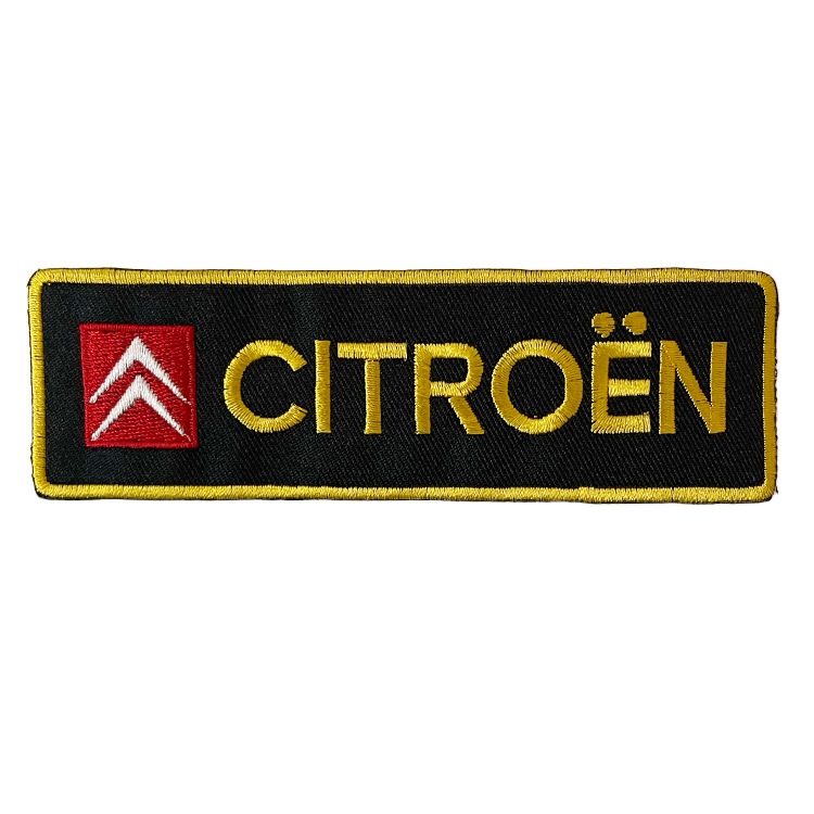 【メール便発送】ワッペン CITROEN 縦3.7×横12.4cm コットン製 アイロンパッチ アイロン 大人向け パッチ 海外 アレンジ かっこいい アメリカン雑貨アイロンで手軽につけられる刺繍ワッペン。