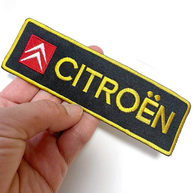 【メール便発送】ワッペン CITROEN 縦3.7×横12.4cm コットン製 アイロンパッチ アイロン 大人向け パッチ 海外 アレンジ かっこいい アメリカン雑貨アイロンで手軽につけられる刺繍ワッペン。