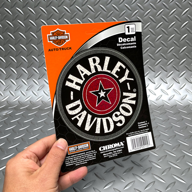 【メール便発送】ステッカー ハーレーダビッドソン デカール サークルスター CG25115 Harley-Davidson シール デカール カスタマイズ アメリカン雑貨