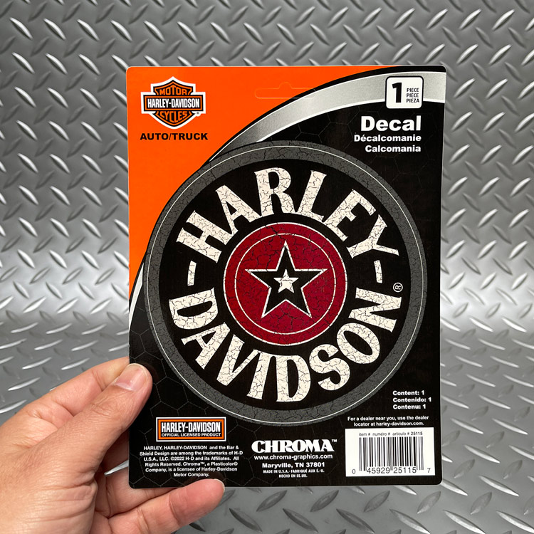【メール便発送】ステッカー ハーレーダビッドソン デカール サークルスター CG25115 Harley-Davidson シール デカール カスタマイズ アメリカン雑貨