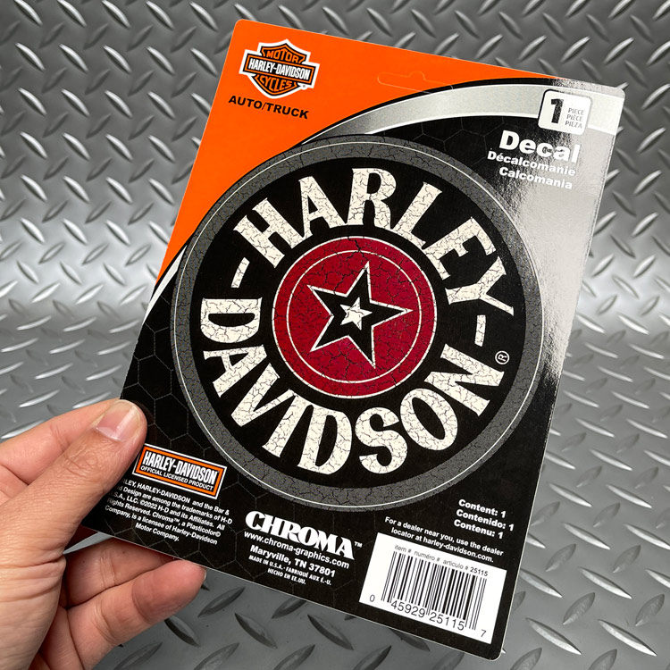 【メール便発送】ステッカー ハーレーダビッドソン デカール サークルスター CG25115 Harley-Davidson シール デカール カスタマイズ アメリカン雑貨