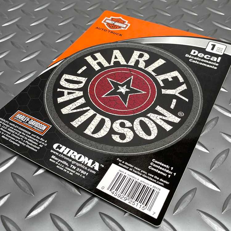 【メール便発送】ステッカー ハーレーダビッドソン デカール サークルスター CG25115 Harley-Davidson シール デカール カスタマイズ アメリカン雑貨