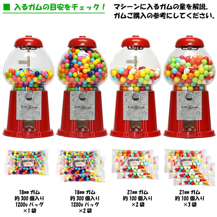 アメリカンクラシック ガムボールマシーン 15インチ（38cm） スチール