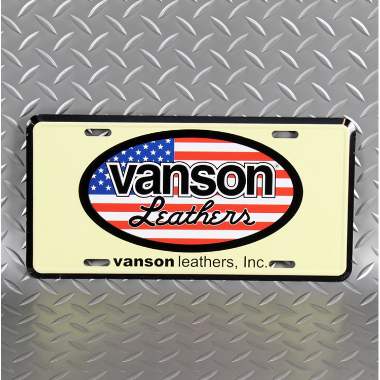 【メール便発送】CMプレート VANSON バンソン オーバル CMP-133 縦15.3×横30.3cm ナンバープレート型 インテリア 看板 アルミ製 アメリカン雑貨飾るだけでかっこいい アメリカンプレート。