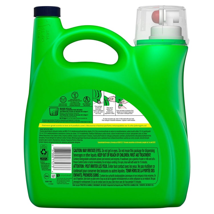 洗濯洗剤 大容量 正規輸入品 ゲイン オリジナル 4.55L 154oz 液体 P&G