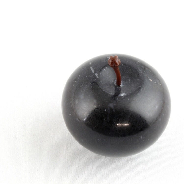マーブルアップル Sサイズ ブラック 高さ7cm 置物 オブジェ