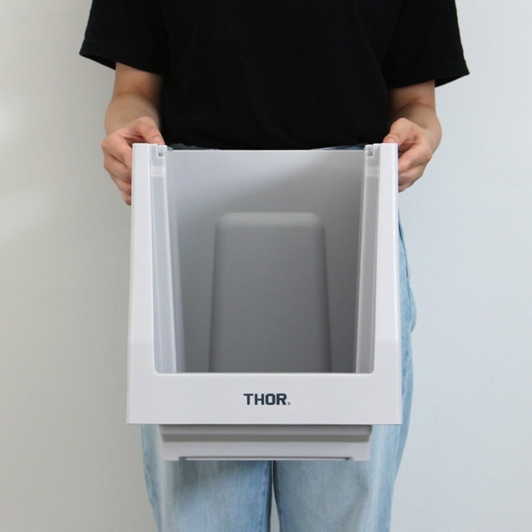  カスタマイズ可能な収納棚本体パーツ。 THOR STACKING SHELF CONTAINER 20L スタッキングシェルフコンテナー 20L ライトグレー  本体 収納 コンテナ 大容量 人気 TRUST アメリカン雑貨