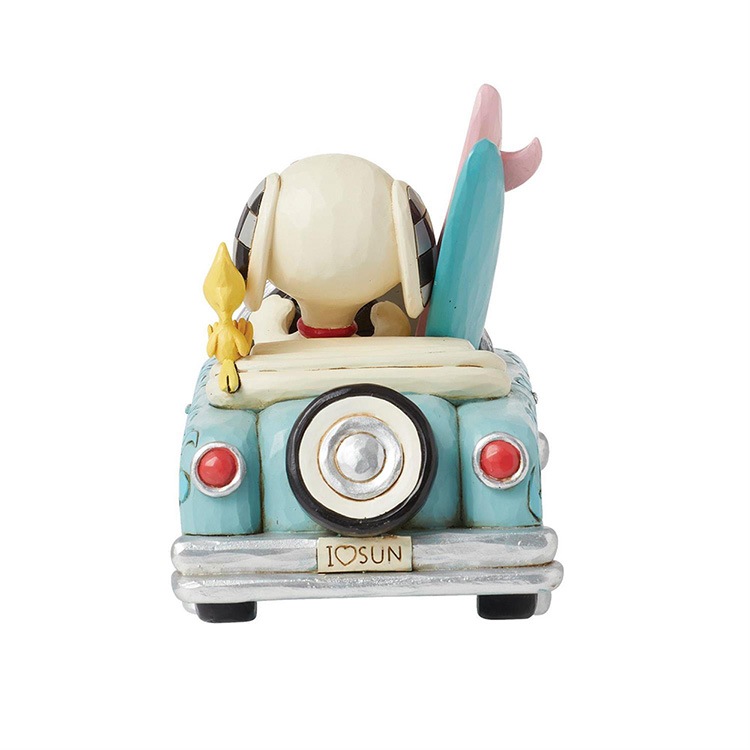 置物 フィギュア SNOOPY スヌーピー＆ウッドストック カーサーフィン 11.8cm スヌーピー  enesco Peanuts JIM SHORE【メーカー直送】【同梱不可】【あす楽不可】【代引き不可】