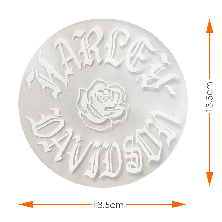 【メール便発送】ステッカー ハーレーダビッドソン デカール ブラック＆ホワイト ローズ CG25118 Harley-Davidson シール デカール カスタマイズ アメリカン雑貨