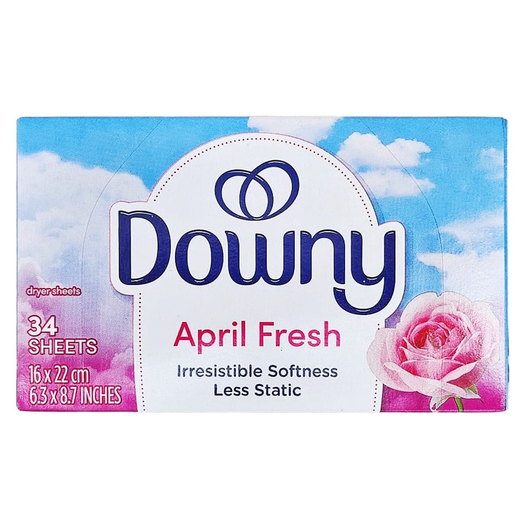 【メール便発送】シート柔軟剤 Downy ダウニー シート エイプリルフレッシュの香り 34枚入り 乾燥機用柔軟剤 柔軟シート アメリカ製ふんわり柔らか、いい香りのシートタイプ柔軟剤。