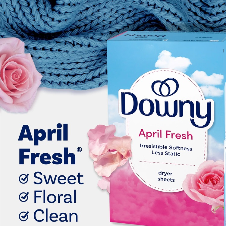 【メール便発送】シート柔軟剤 Downy ダウニー シート エイプリルフレッシュの香り 34枚入り 乾燥機用柔軟剤 柔軟シート アメリカ製ふんわり柔らか、いい香りのシートタイプ柔軟剤。