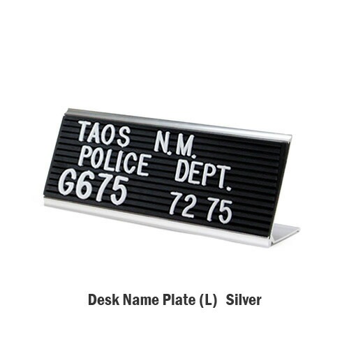 デスクネームプレート Lサイズ （シルバー ） メニューボード レター