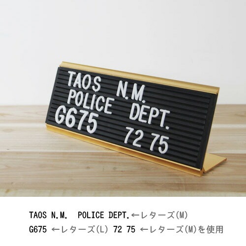 デスクネームプレート Lサイズ （シルバー ） メニューボード レター