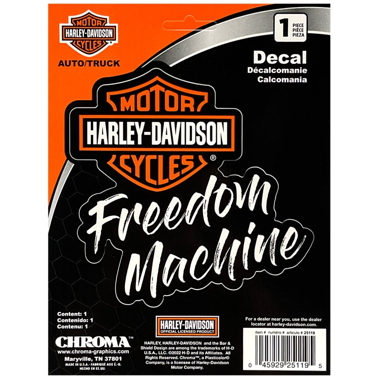【メール便発送】ステッカー ハーレーダビッドソン デカール フリーダムマシーン CG25119 Harley-Davidson シール デカール カスタマイズ アメリカン雑貨