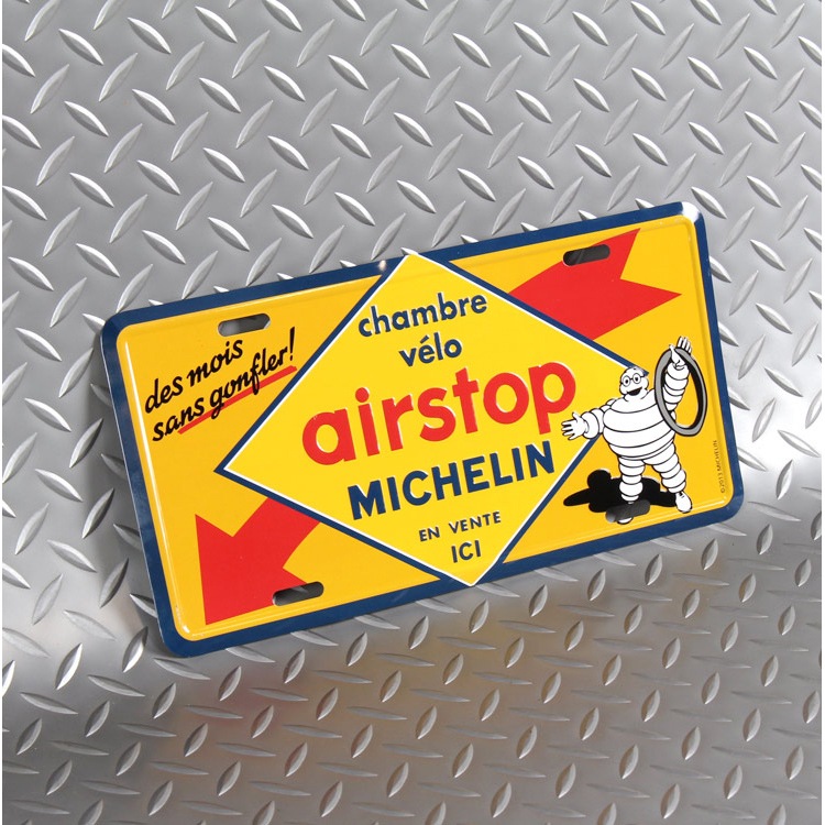 【メール便発送】CMプレート MICHELIN ミシュラン airstop CMP-138 縦15.3×横30.3cm ナンバープレート型 インテリア 看板 アルミ製 アメリカン雑貨飾るだけでかっこいい アメリカンプレート。