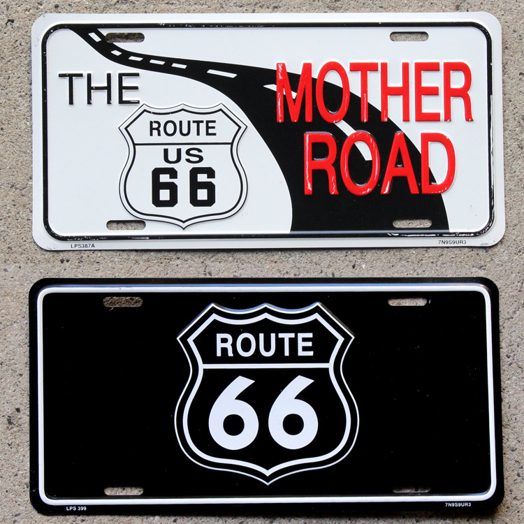 CMプレート Route 66 ルート66デザイン 訳あり 9枚セット（傷アリ）縦