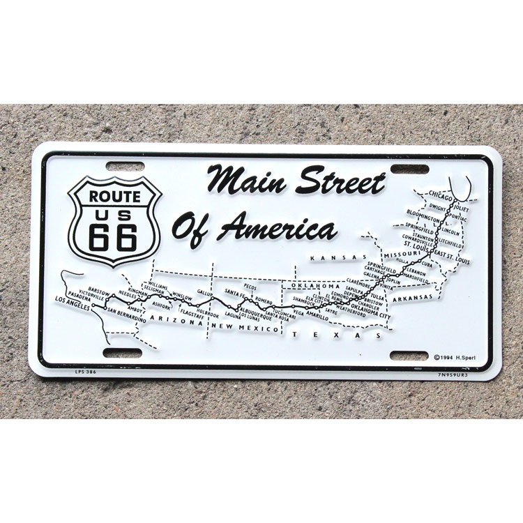 CMプレート Route 66 ルート66デザイン 訳あり 9枚セット（傷アリ）縦