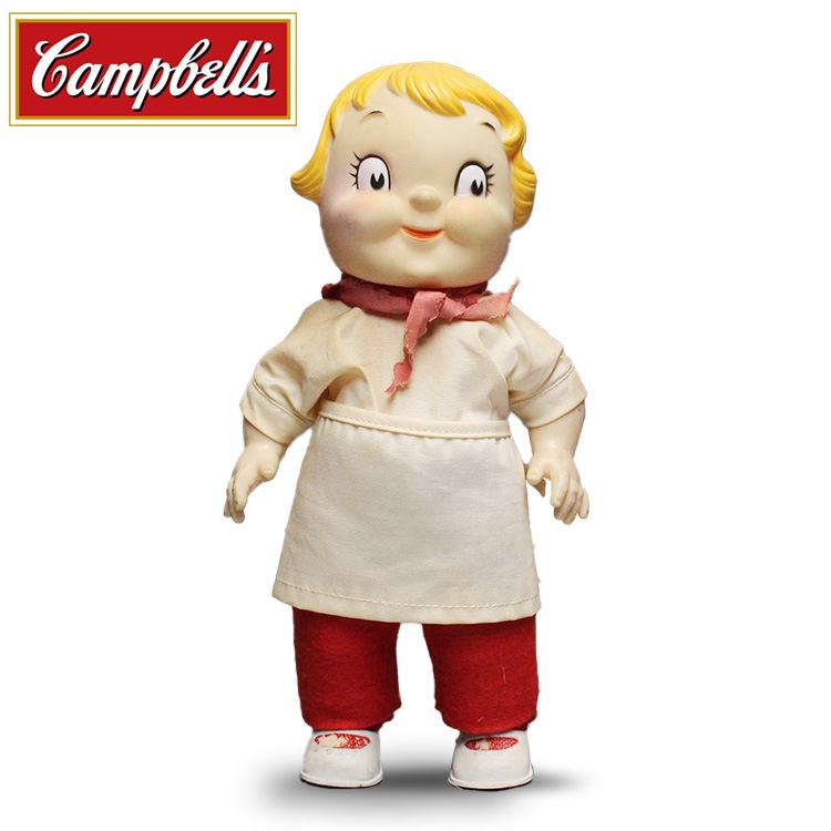 ソフビ 人形 キャンベル ガール 10インチ ソフビドール Campbell's 70年代 ビンテージ コレクション アメリカ製 フィギュア 輸入雑貨 アメリカ雑貨 アメリカン雑貨公式 ライセンス キャンベルスープ キャラクター ソフビ製 カンパニーキャラクター 企業 アドバダイジング
